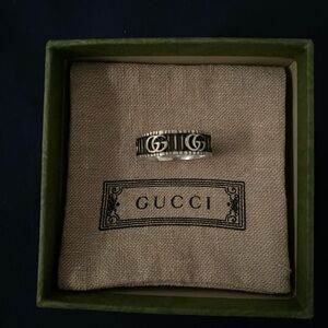 Gucci Black and Silver Men's Ring
